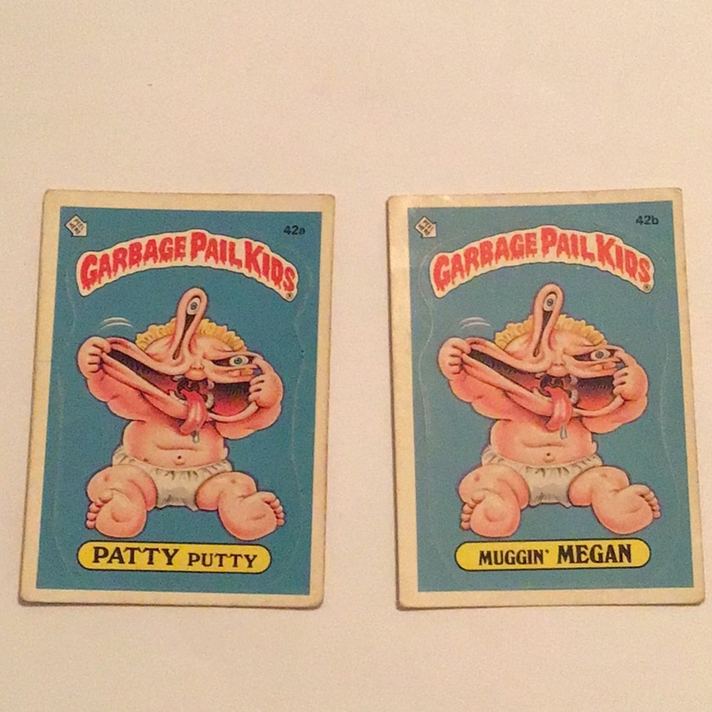 Garbage Pail Kids 1985 Patty Putty 42a &Muggin  Megan 42b